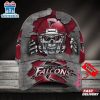 Custom Name Atlanta Falcons NFL Football Team Skull Baseball Cap