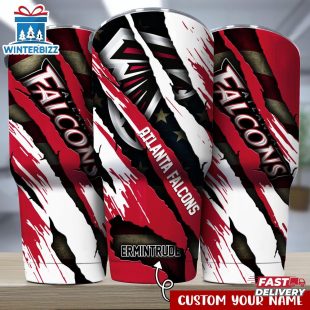 Custom Name Atlanta Falcons NFL Logo Team Tumbler Gift For Fans