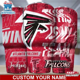 Custom Name Atlanta Falcons NFL Sport Football Tumbler For Fans