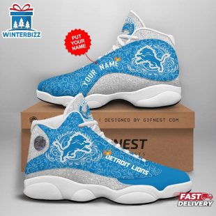 Custom Name Detroit Lions NFL Air Jordan 13 For Men Women