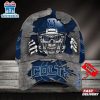 Custom Name Indianapolis Colts NFL Football Team Skull Baseball Cap