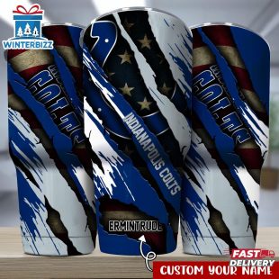 Custom Name Indianapolis Colts NFL Logo Team Tumbler Gift For Fans