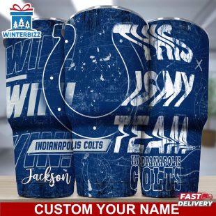 Custom Name Indianapolis Colts NFL Sport Football Tumbler For Fans