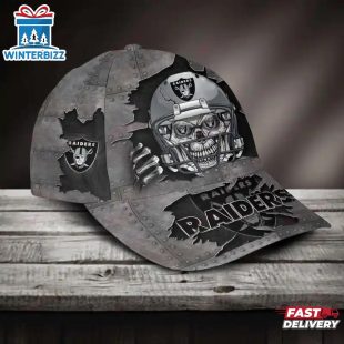 Custom Name Las Vegas Raiders NFL Football Team Skull Baseball Cap