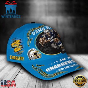 Custom Name Los Angeles Chargers NFL Mascot Damn Right Football Team Baseball Cap
