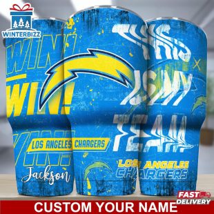 Custom Name Los Angeles Chargers NFL Sport Football Tumbler For Fans