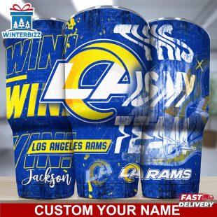 Custom Name Los Angeles Rams NFL Sport Football Tumbler For Fans