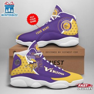 Custom Name Minnesota Vikings NFL Air Jordan 13 For Men Women