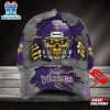 Custom Name Minnesota Vikings NFL Football Team Skull Baseball Cap