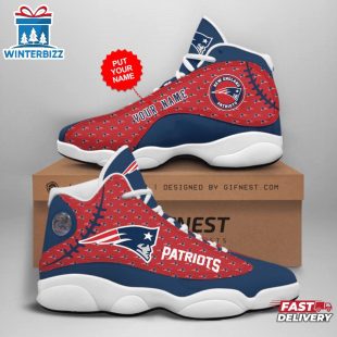 Custom Name New England Patriots NFL Air Jordan 13 For Men Women