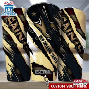 Custom Name New Orleans Saints NFL Logo Team Tumbler Gift For Fans