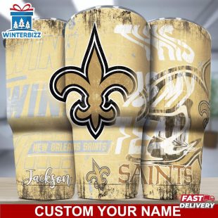 Custom Name New Orleans Saints NFL Sport Football Tumbler For Fans