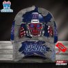 Custom Name New York Giants NFL Football Team Skull Baseball Cap