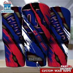 Custom Name New York Giants NFL Logo Team Tumbler Gift For Fans