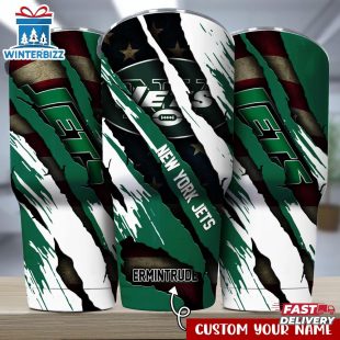Custom Name New York Jets NFL Logo Team Tumbler Gift For Fans