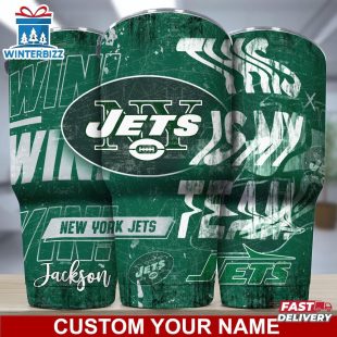 Custom Name New York Jets NFL Sport Football Tumbler For Fans