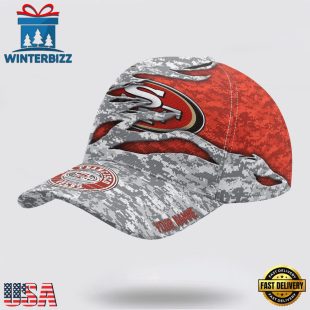 Custom Name NFL 49ers Camo US Classic Baseball Cap