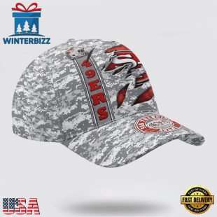 Custom Name NFL 49ers Camo US Classic Baseball Cap
