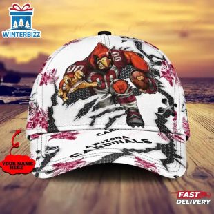 Custom Name NFL Arizona Cardinals Mascot Football Baseball Cap