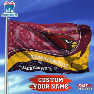 Custom Name NFL Arizona Cardinals Sport House And Garden Flag