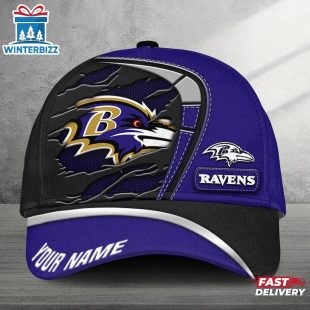 Custom Name NFL Baltimore Ravens Baseball Classic Cap