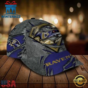 Custom Name NFL Baltimore Ravens Superman All Over Print 3D Classic Cap