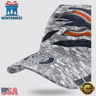 Custom Name NFL Bears Camo US Classic Baseball Cap