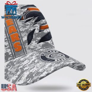 Custom Name NFL Bears Camo US Classic Baseball Cap