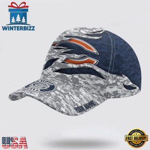 Custom Name NFL Bears Camo US Classic Baseball Cap