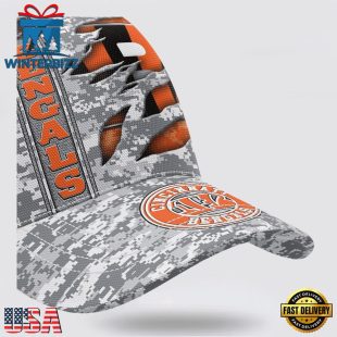 Custom Name NFL Bengals Camo US Classic Baseball Cap