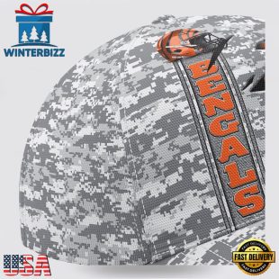 Custom Name NFL Bengals Camo US Classic Baseball Cap
