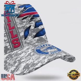 Custom Name NFL Bills Camo US Classic Baseball Cap