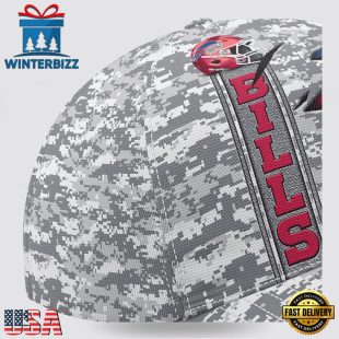 Custom Name NFL Bills Camo US Classic Baseball Cap