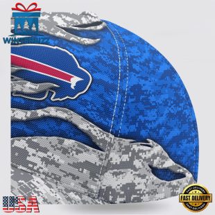 Custom Name NFL Bills Camo US Classic Baseball Cap