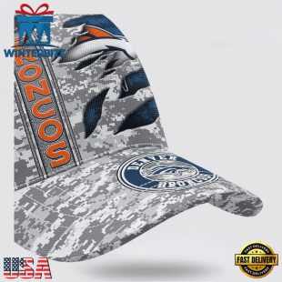 Custom Name NFL Broncos Camo US Classic Baseball Cap