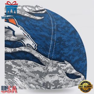 Custom Name NFL Broncos Camo US Classic Baseball Cap