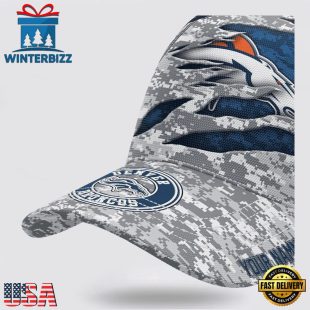 Custom Name NFL Broncos Camo US Classic Baseball Cap