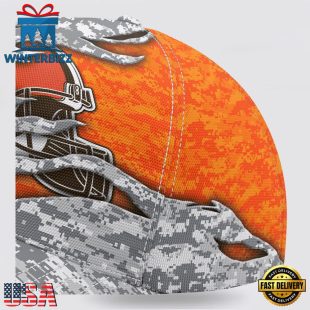 Custom Name NFL Browns Camo US Classic Baseball Cap