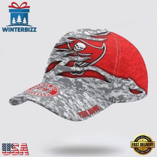 Custom Name NFL Buccaneers Camo US Classic Baseball Cap