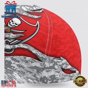 Custom Name NFL Buccaneers Camo US Classic Baseball Cap