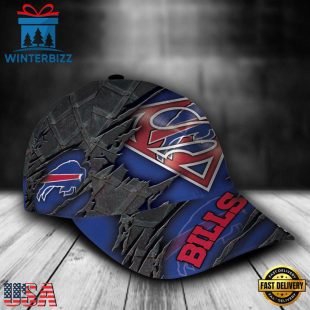 Custom Name NFL Buffalo Bills Superman All Over Print 3D Classic Cap