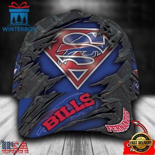 Custom Name NFL Buffalo Bills Superman All Over Print 3D Classic Cap
