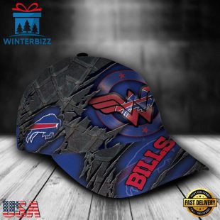 Custom Name NFL Buffalo Bills Wonder Woman All Over Print 3D Classic Cap