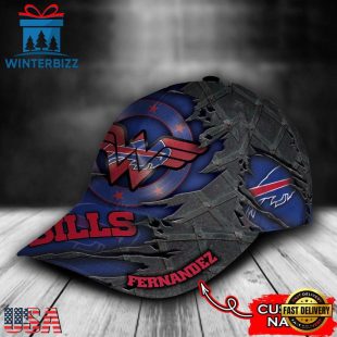 Custom Name NFL Buffalo Bills Wonder Woman All Over Print 3D Classic Cap