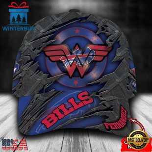 Custom Name NFL Buffalo Bills Wonder Woman All Over Print 3D Classic Cap