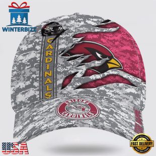 Custom Name NFL Cardinals Camo US Classic Baseball Cap