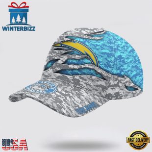 Custom Name NFL Chargers Camo US Classic Baseball Cap