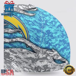 Custom Name NFL Chargers Camo US Classic Baseball Cap