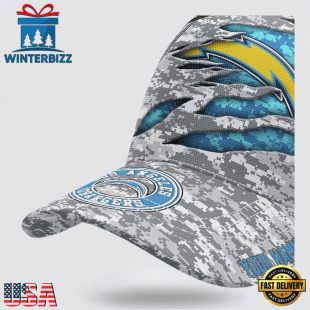 Custom Name NFL Chargers Camo US Classic Baseball Cap