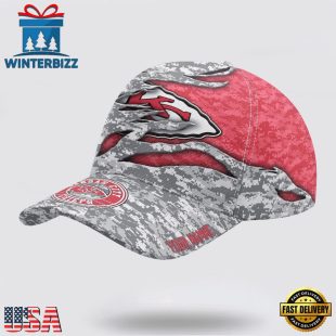 Custom Name NFL Chiefs Camo US Classic Baseball Cap